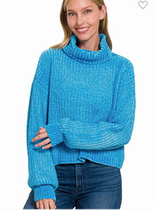 Chenille Turtleneck Sweater