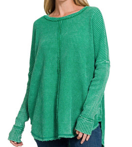 Waffle Knit Pullover